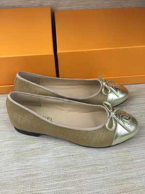 CHANEL Shallow mouth flat shoes Women--149